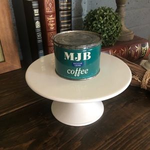 Vintage MJB coffee tin with lid